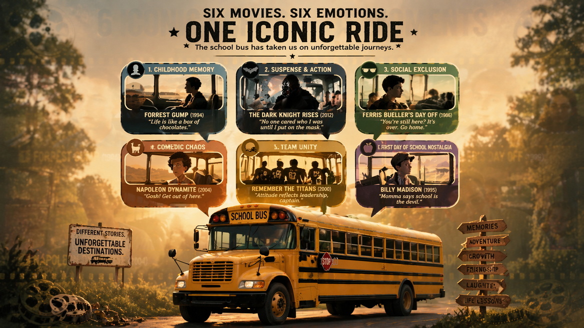 School Bus In Film Symbolism Illustration School Bus In Film Symbolism Illustration