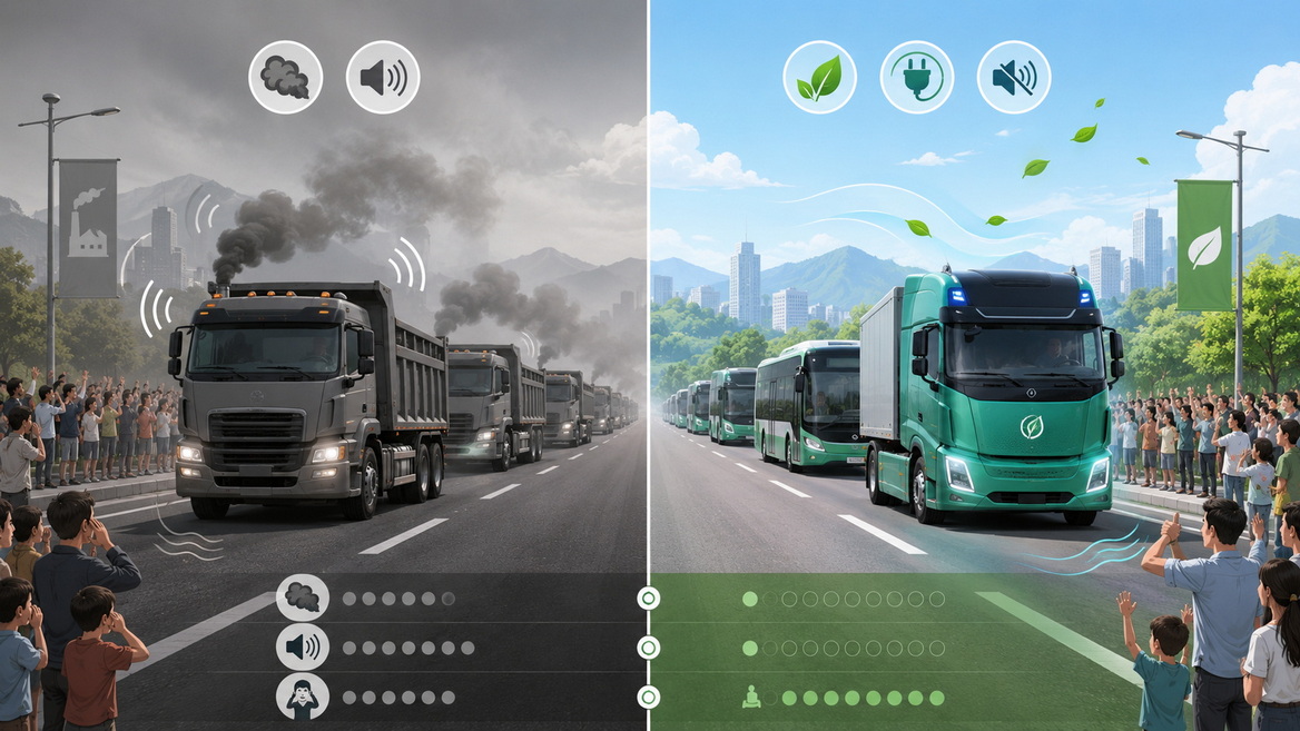 Comparison Diesel And New Energy Convoy Comparison Diesel And New Energy Convoy