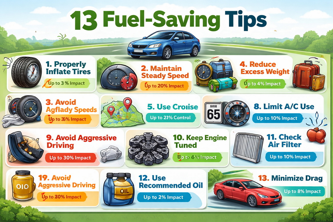 Fuel Economy Tips Infographic Fuel Economy Tips Infographic