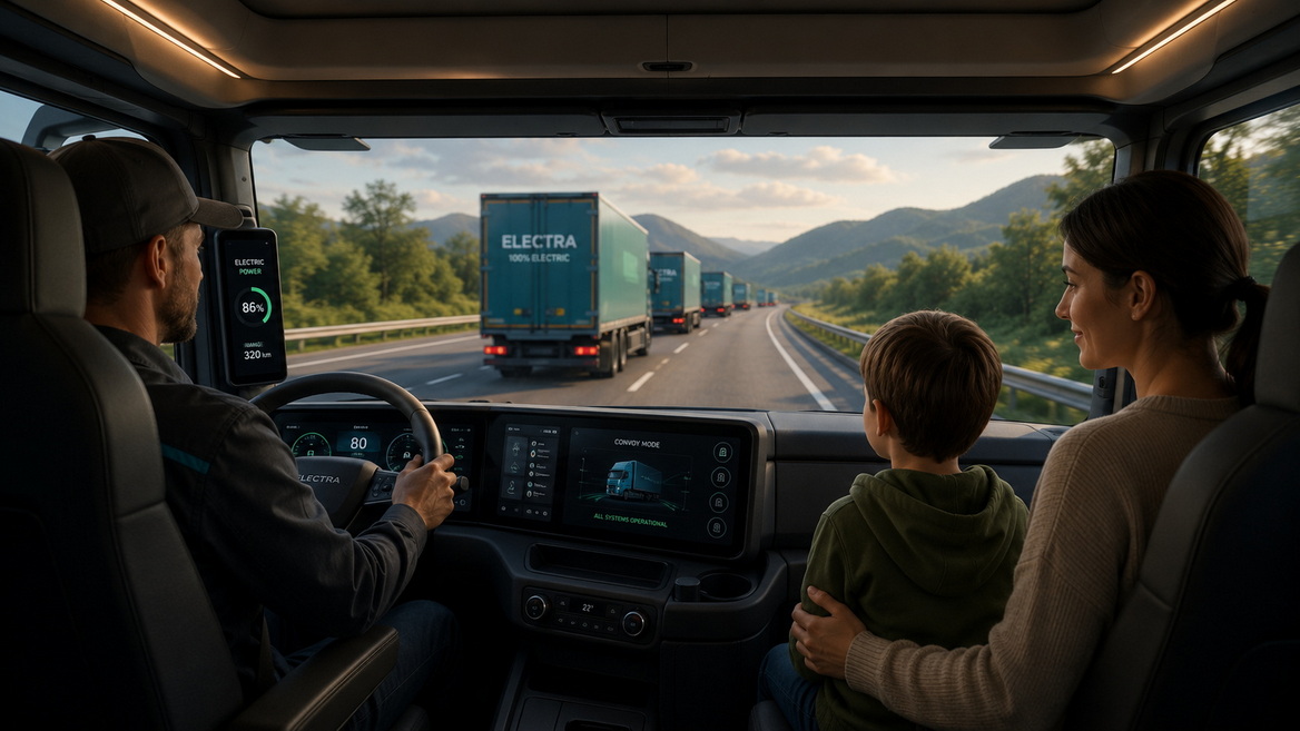 Family Experience Inside Electric Truck Family Experience Inside Electric Truck