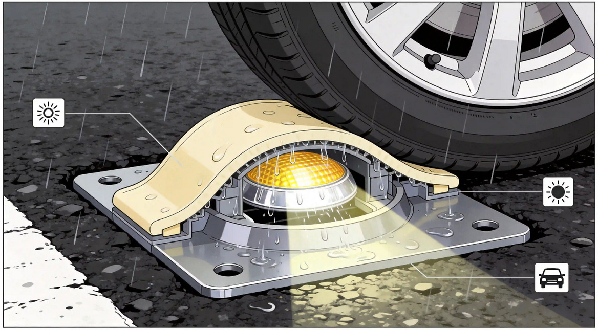 How Cat Eyes Road Studs Work How Cat Eyes Road Studs Work