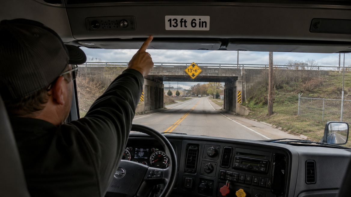 Truck Driver Height Check Truck Driver Height Check