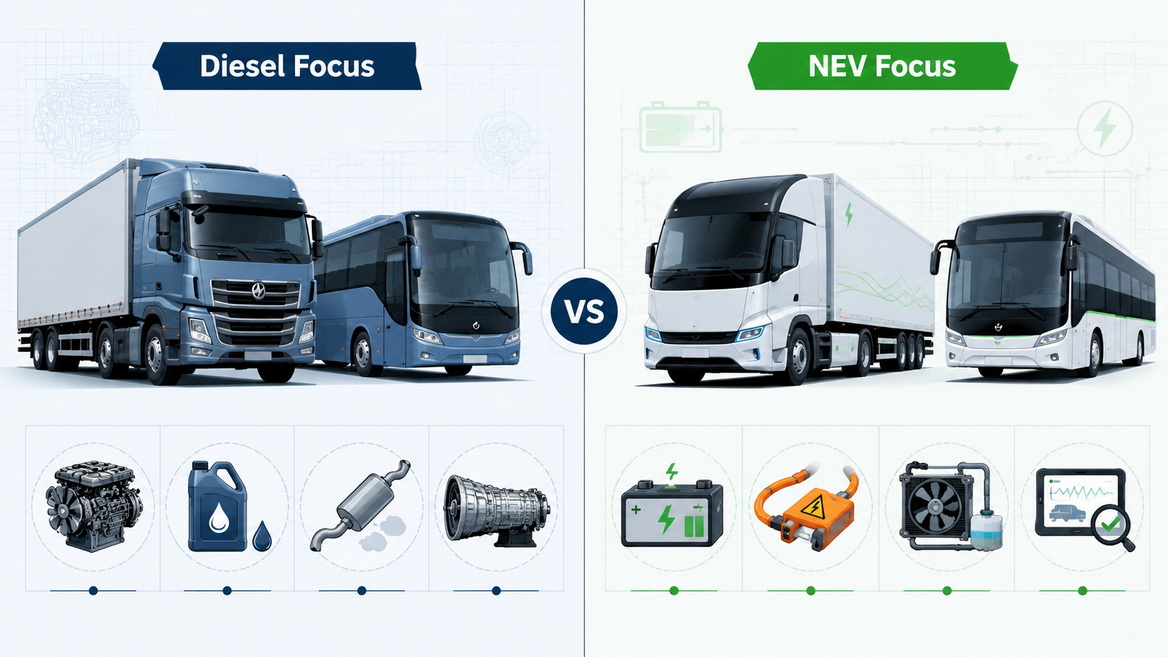 NEV Versus Diesel Fleet Maintenance Focus NEV Versus Diesel Fleet Maintenance Focus