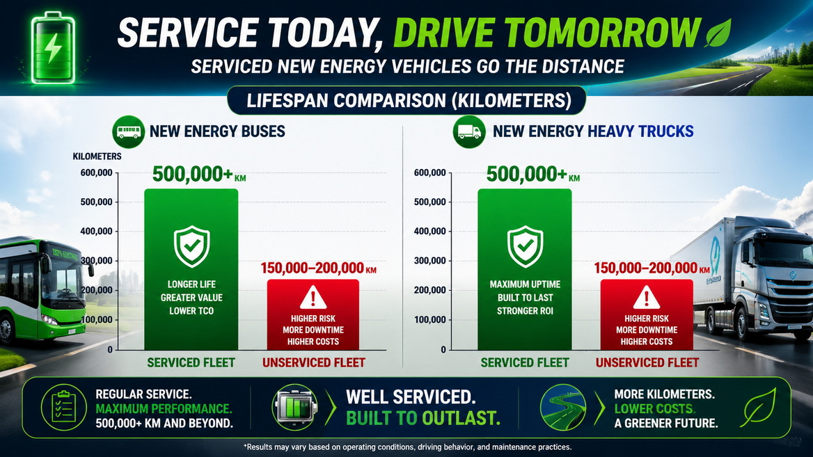 NEV Lifespan Comparison Infographic NEV Lifespan Comparison Infographic