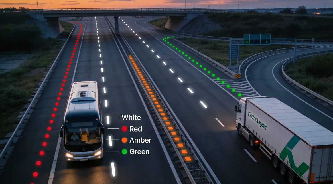 Motorway Road Stud Colour Guide Motorway Road Stud Colour Guide
