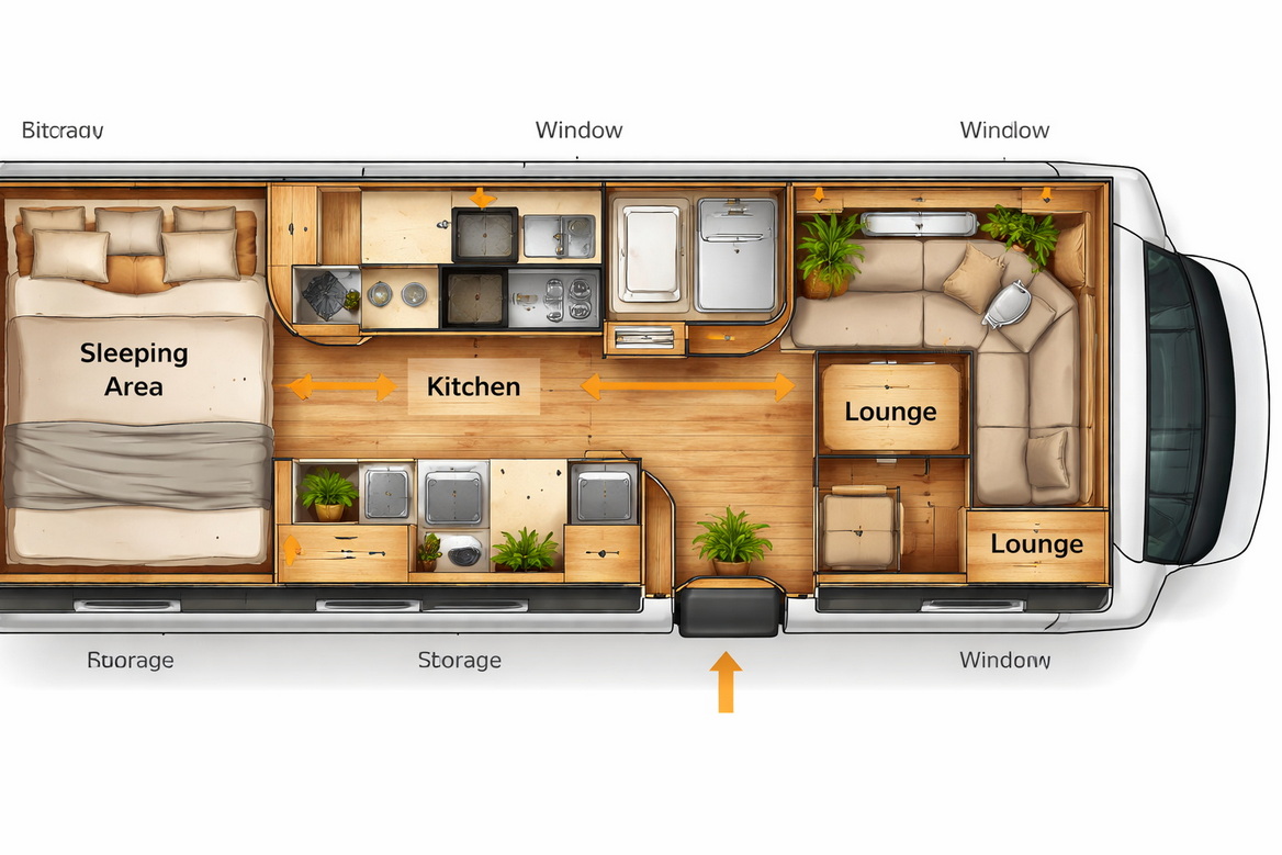 Shuttle Bus Conversion Floor Plan Layout Shuttle Bus Conversion Floor Plan Layout