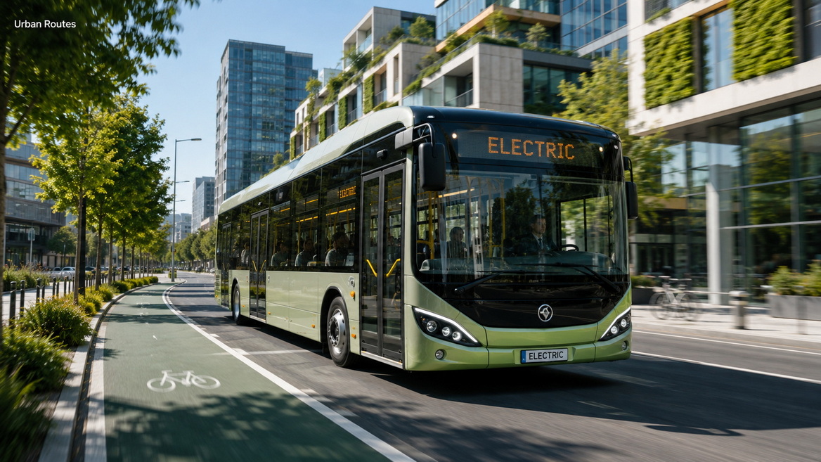 Electric City Bus In Service Electric City Bus In Service