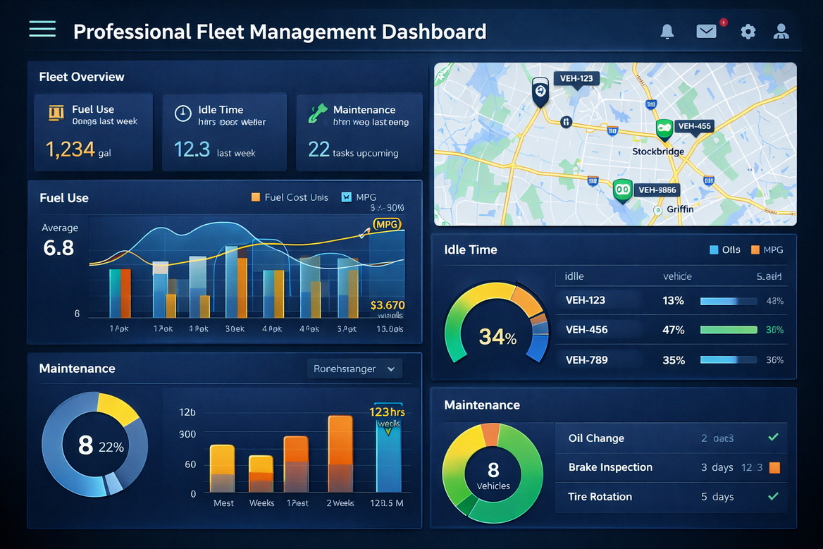 Fleet Telematics Dashboard Fleet Telematics Dashboard