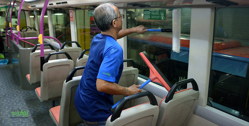 City Bus Interior Cleaning