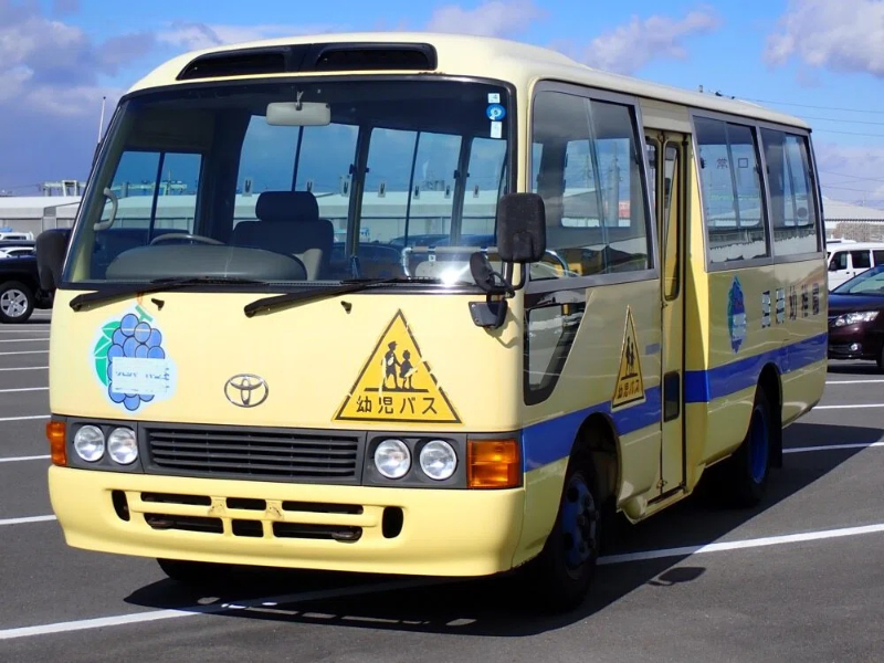TOYOTA Coaster Kindergarten Bus _5MT 3B_ _ Japanese used Vehicles exporter Tomisho
