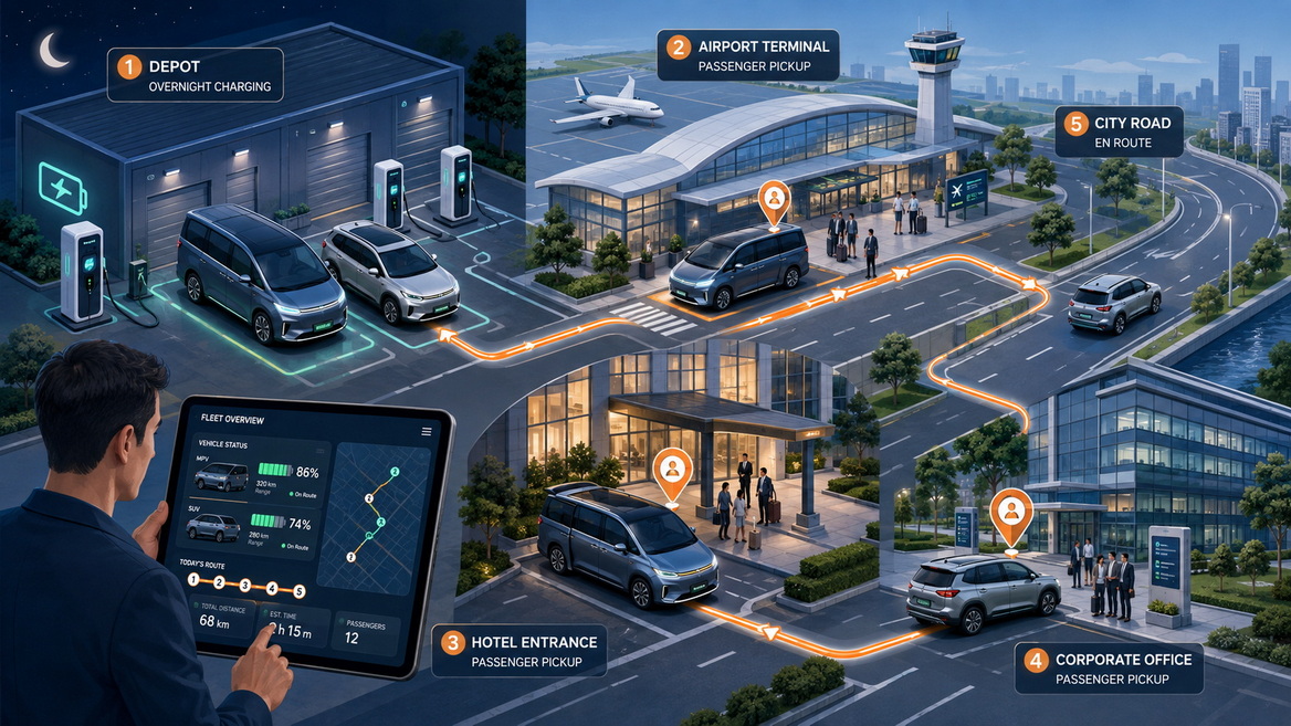 Electric Fleet Route And Charging Plan