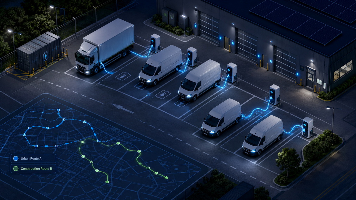 Electric Truck Depot Charging Strategy