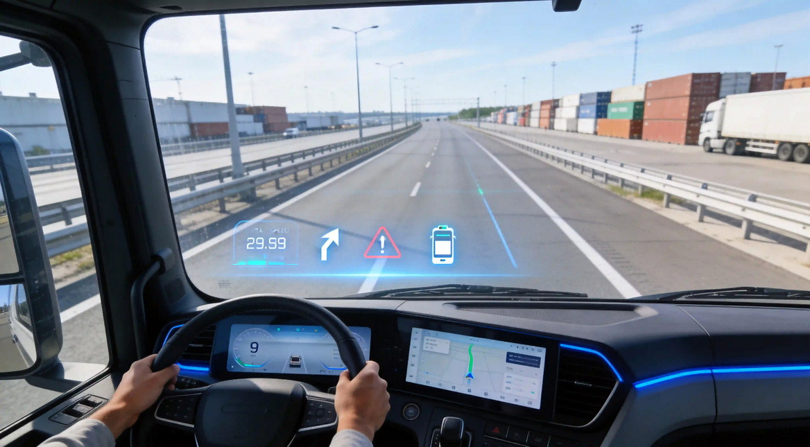 Electric Truck HUD Safety And Range