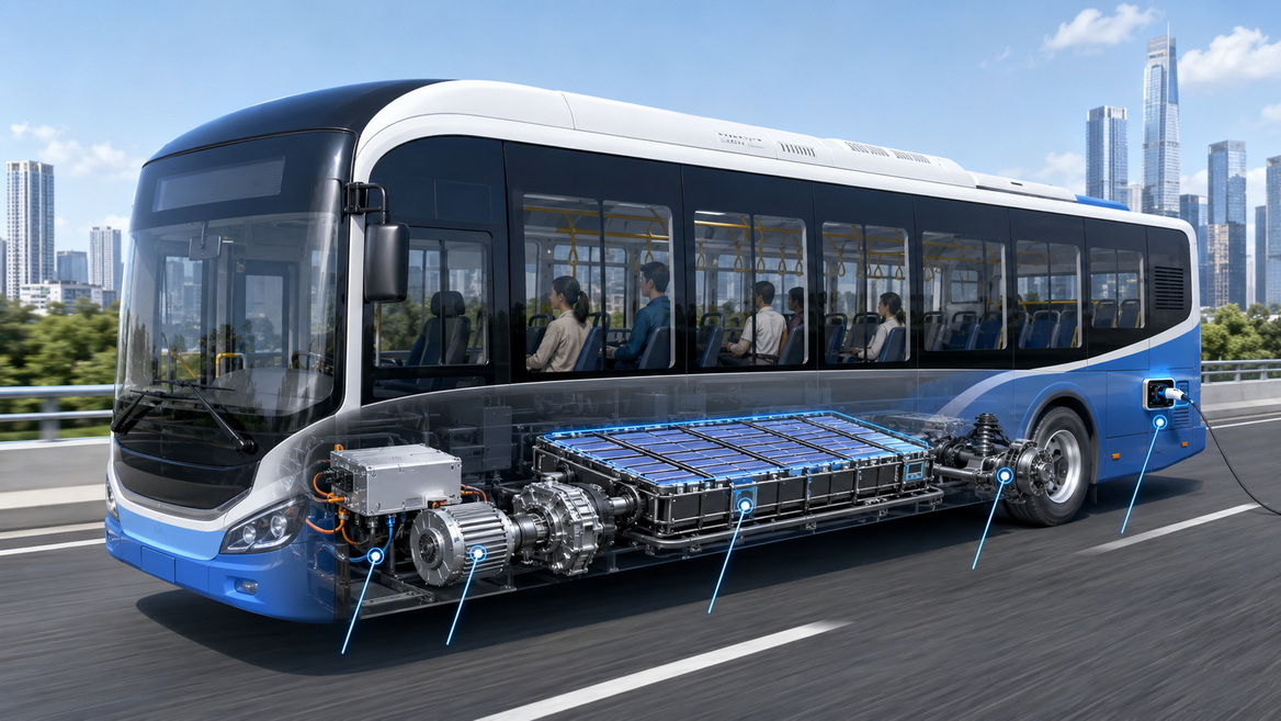 Electric Bus Drivetrain Layout