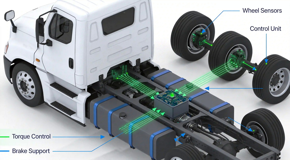Traction Control System Working Diagram