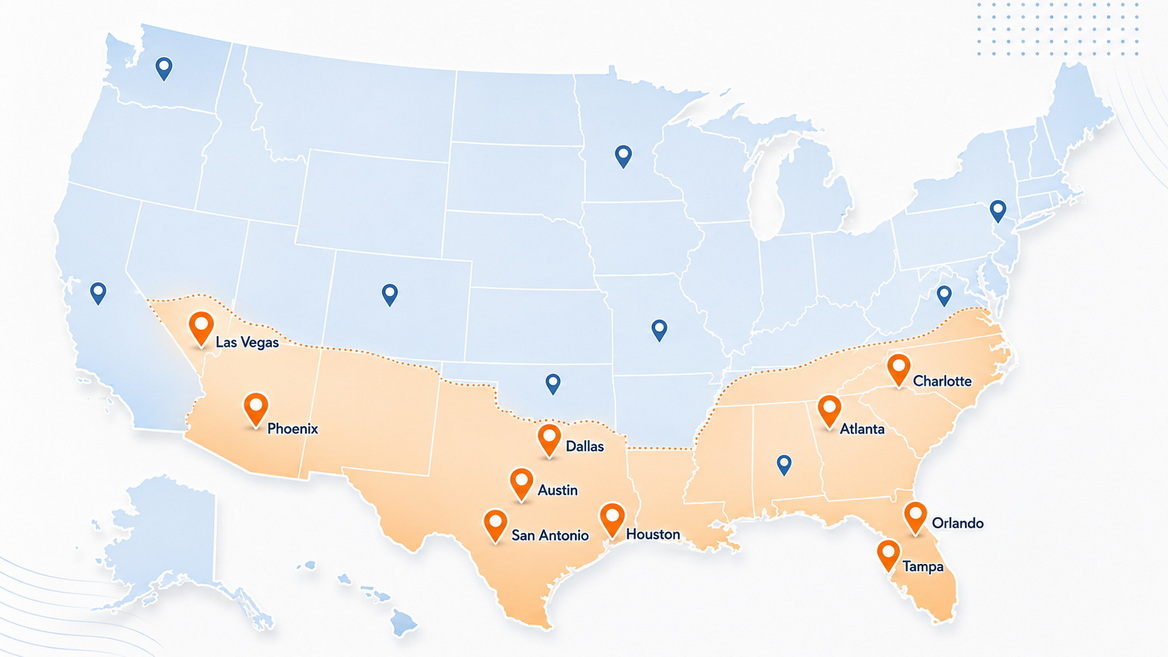 Top Moving Destinations Map