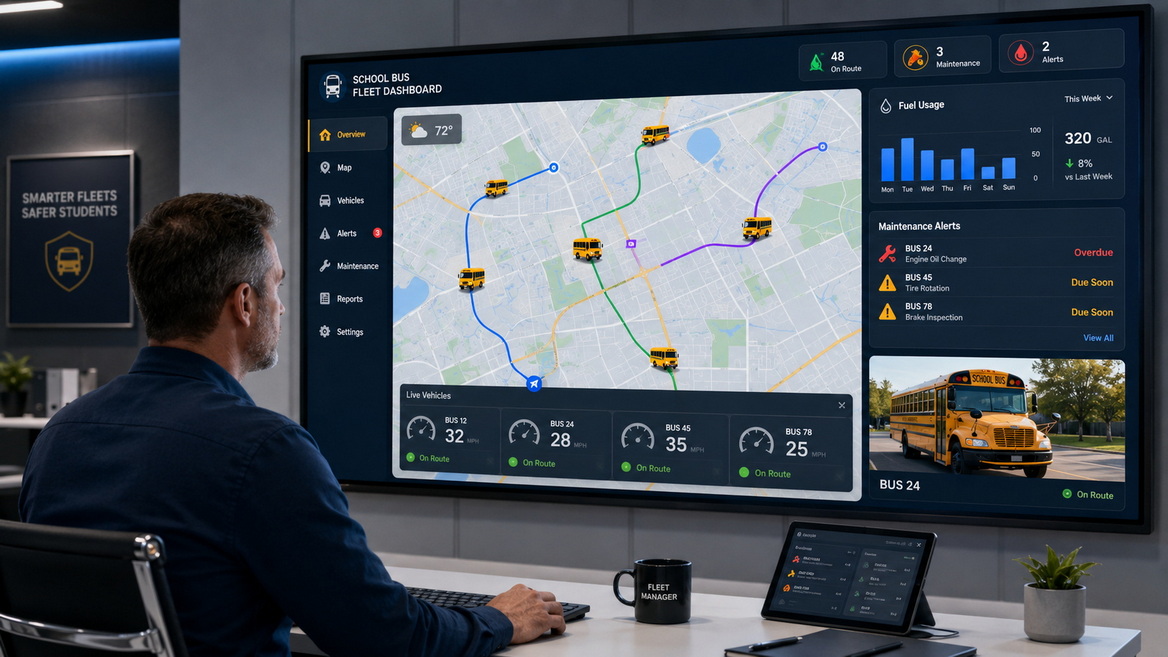 Telematics For Used School Bus Fleet