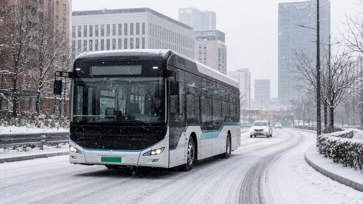 Electric Bus Winter Driving