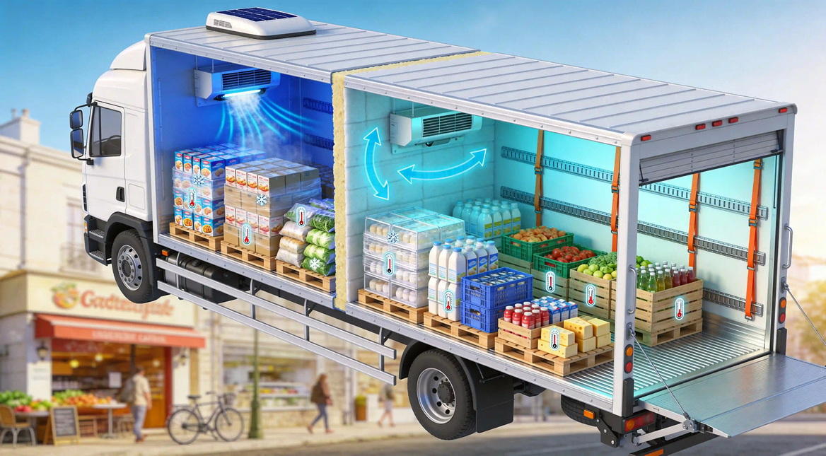 Refrigerated Truck Multi Temperature Delivery