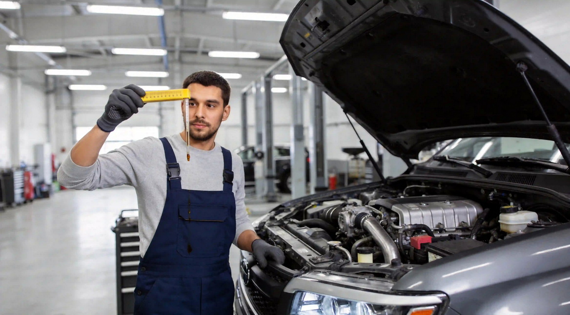 Heavy Truck Engine Oil Inspection Heavy Truck Engine Oil Inspection