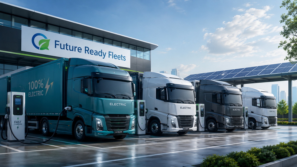 Electric Heavy Duty Truck Charging Yard