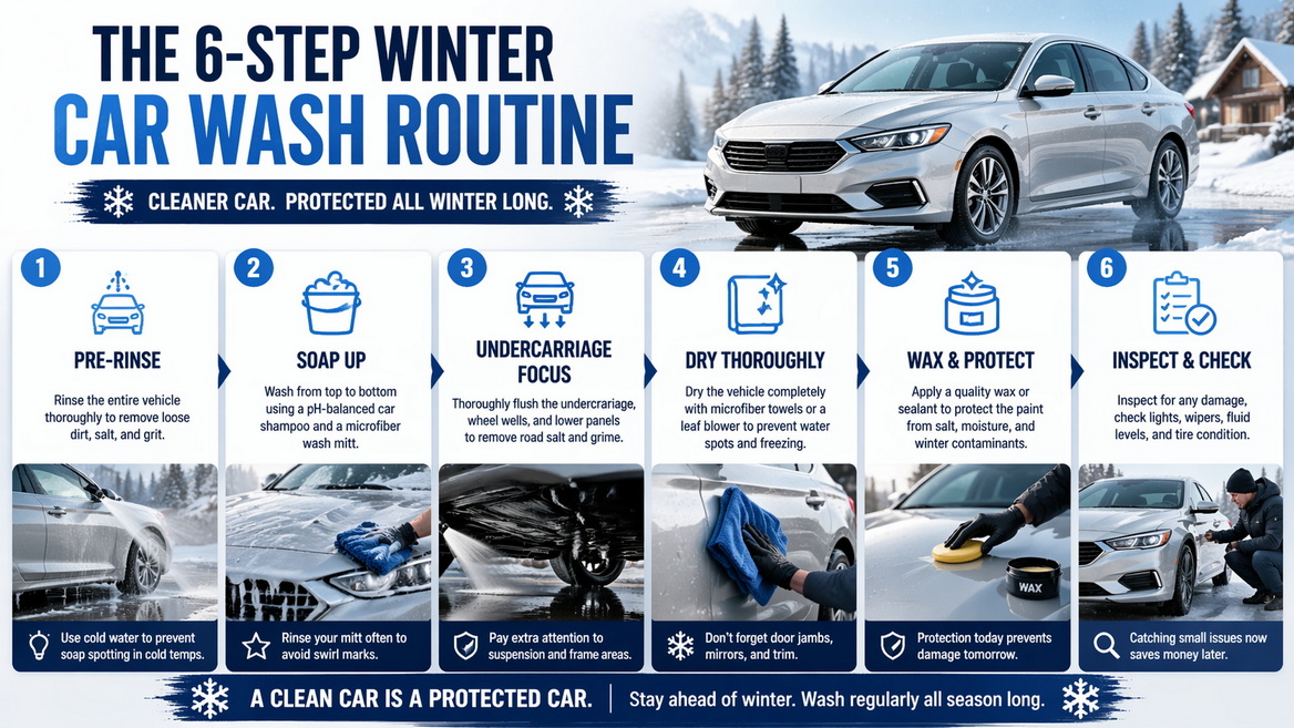 Winter Wash Steps Infographic Winter Wash Steps Infographic