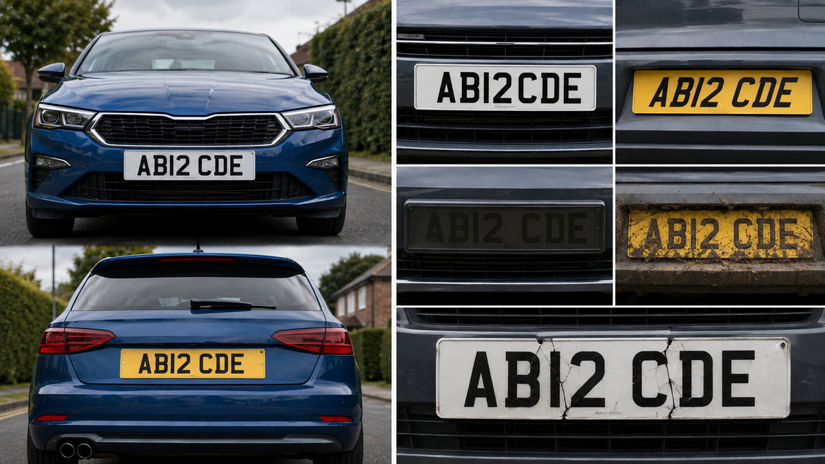 Legal And Illegal UK Number Plate Comparison