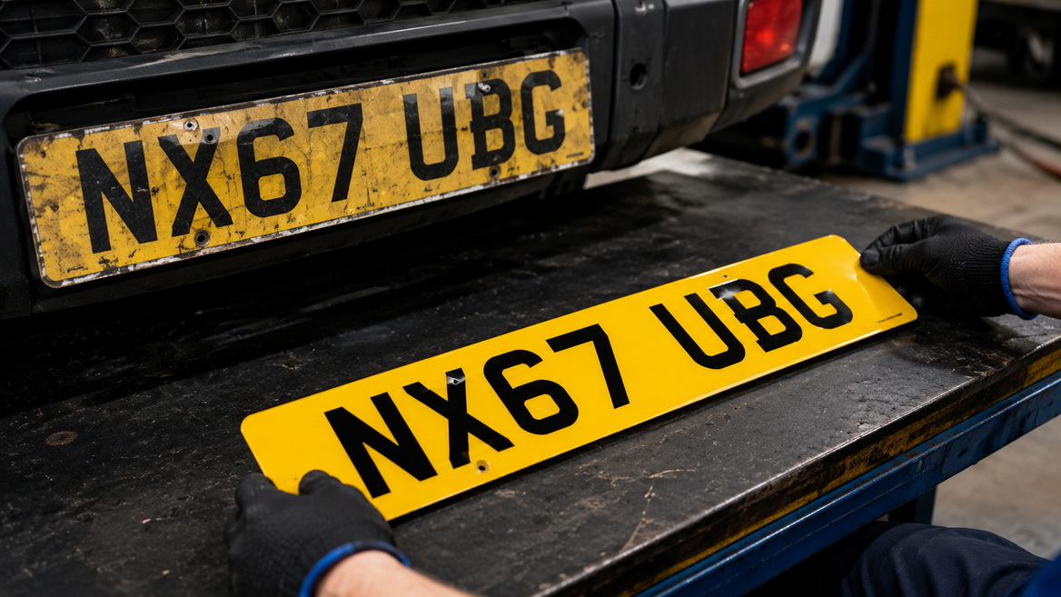 Damaged Number Plate Replacement Process