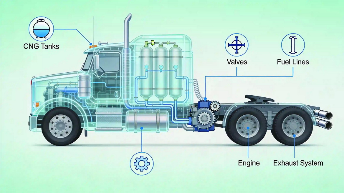 Natural Gas Truck System Diagram