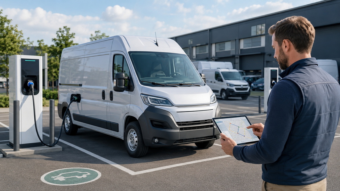 Electric Van Charging Route