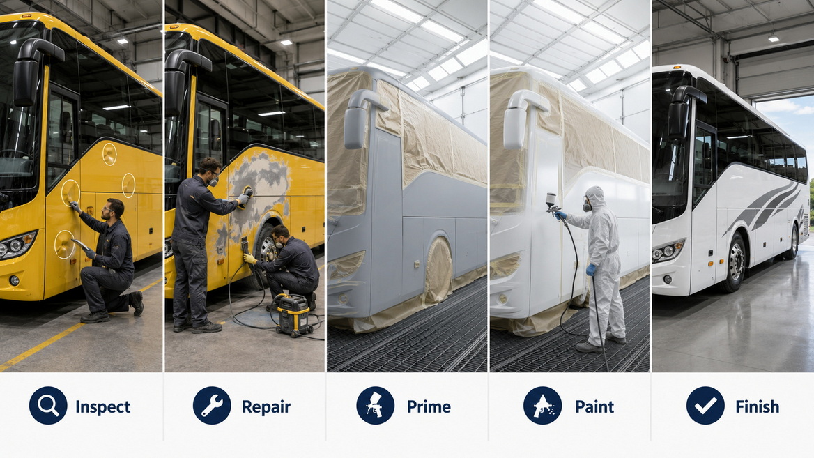 Bus Repainting Professional Workflow