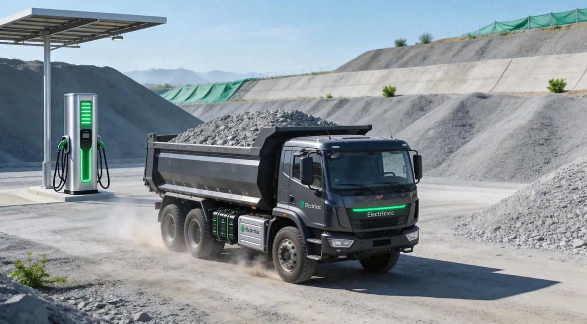 Electric Dump Truck Fleet Operation