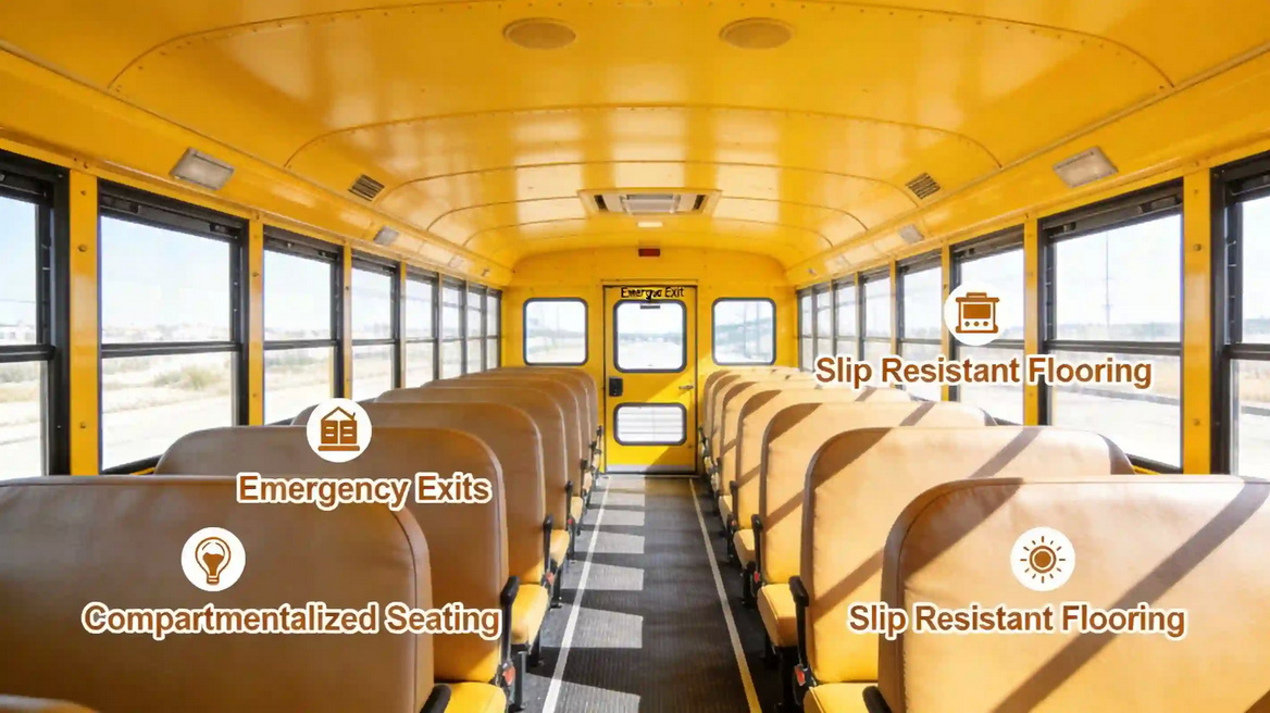Modern School Bus Safety Interior