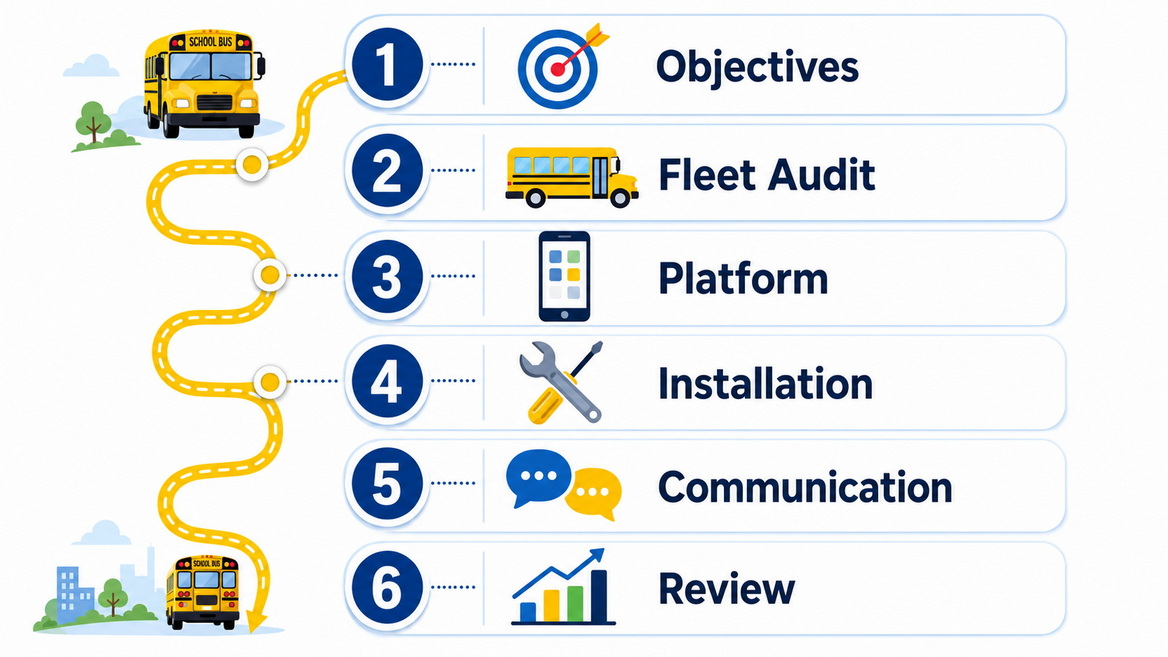 School Bus Tracking Implementation Steps